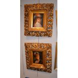 Ch. d'Este Portraits of young women, a pair Chromo-lithographs Both signed Each 23 x 18cm. (9 x 7in)