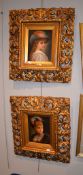 Ch. d'Este Portraits of young women, a pair Chromo-lithographs Both signed Each 23 x 18cm. (9 x 7in)