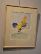 English School (20th century) Study of a Bantam Cockerell Watercolour on paper Initialled and