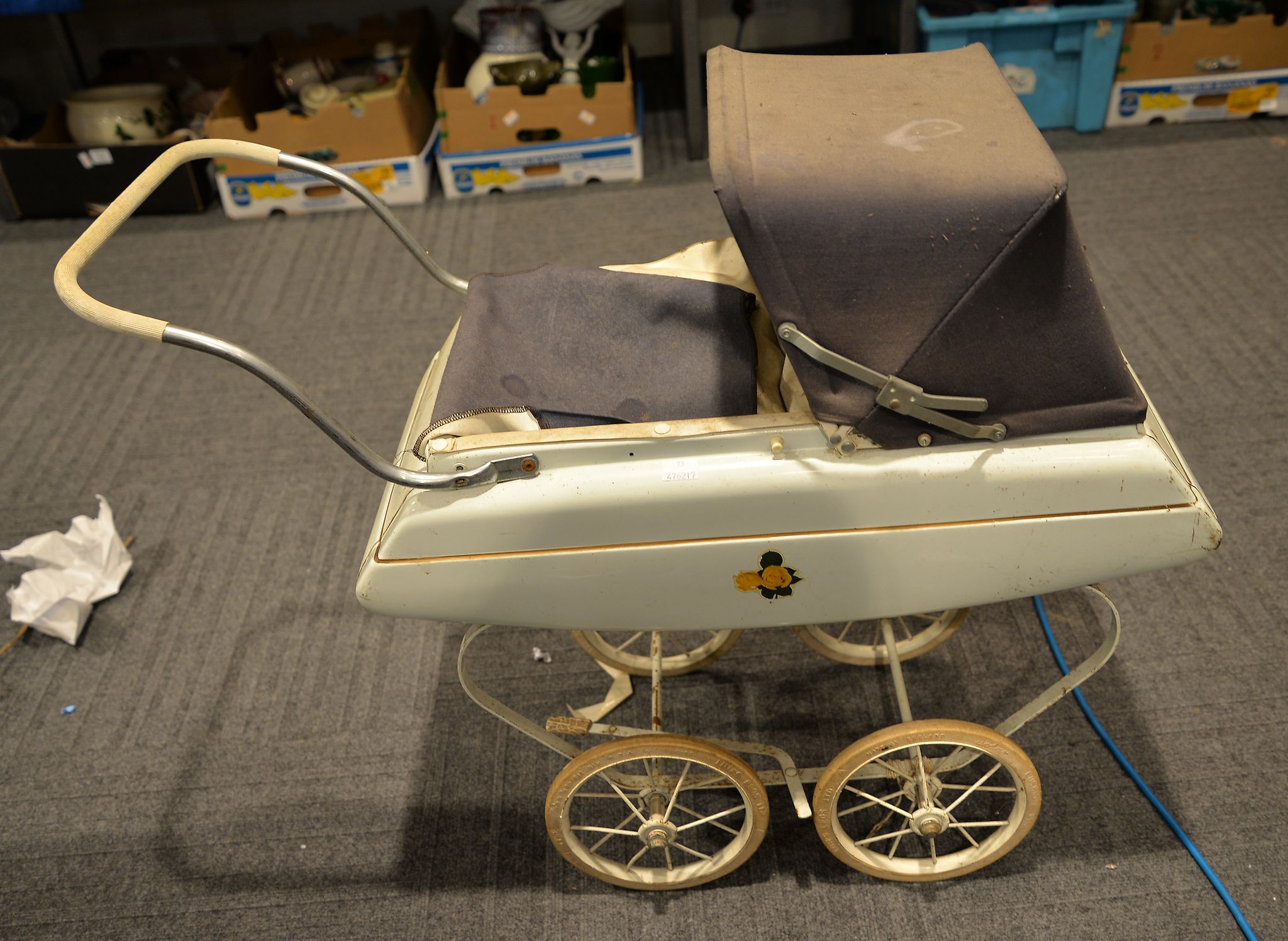 A pram, a doll's pram and a doll's pushchair, and other items - Image 2 of 3
