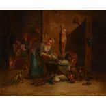 Manner of David Teniers Maid plucking ducks Oil on panel 32 x 40cm (12 1/2 x 15 3/4in.)