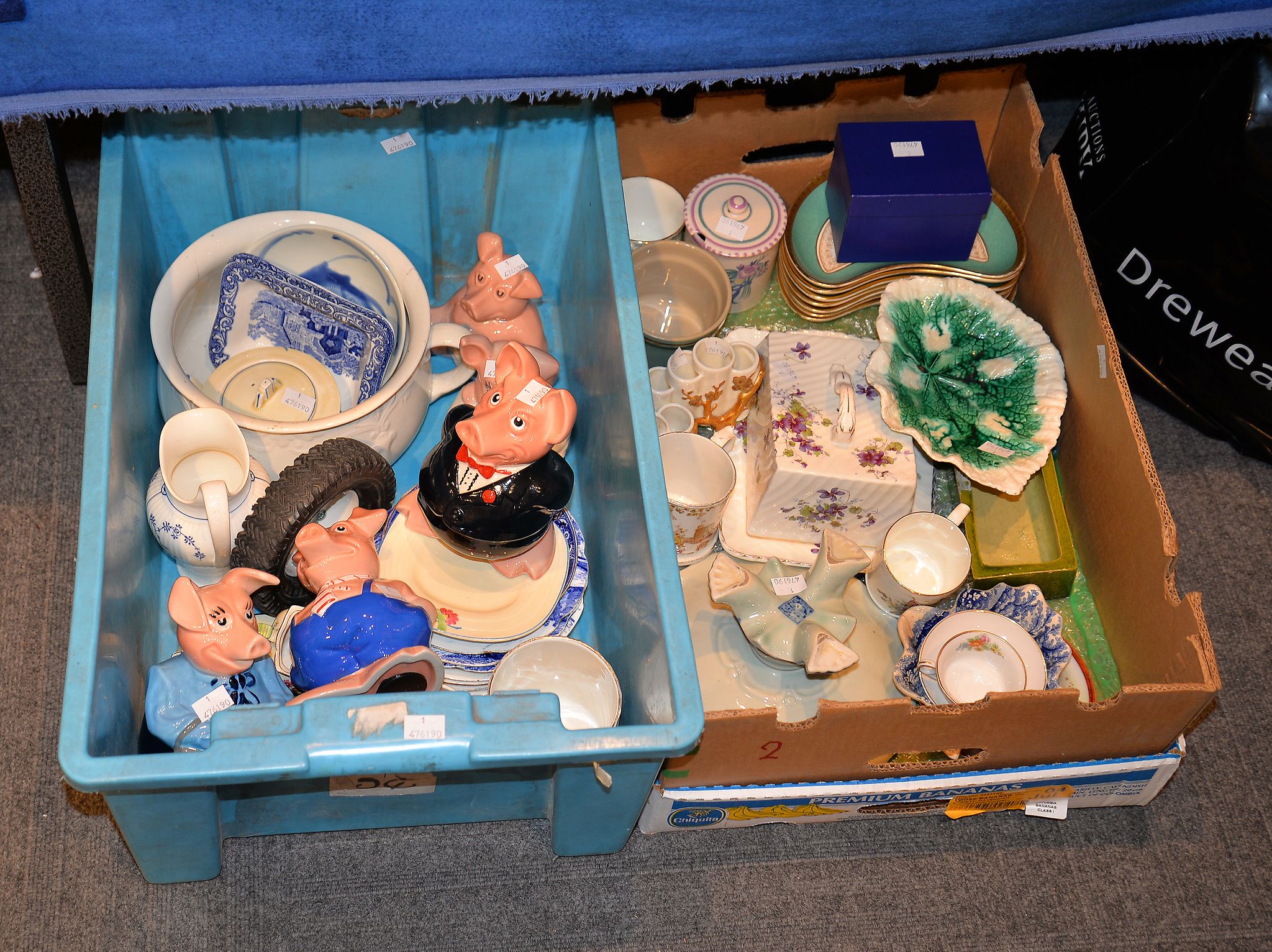 A mixed assortment of ceramics including Westminster pigs, two Poole pottery dolphins and other - Image 2 of 2