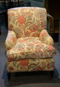 An upholstered armchair in late Victorian Style , in the manner of Howard and Son, 84cm high