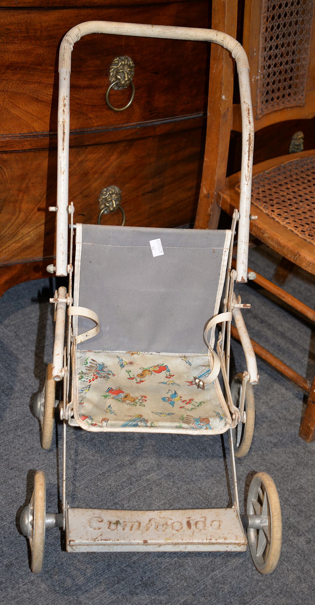 A pram, a doll's pram and a doll's pushchair, and other items - Image 3 of 3