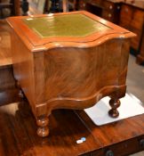 A Victorian mahogany box commode, of serpentine outline, 44cm high