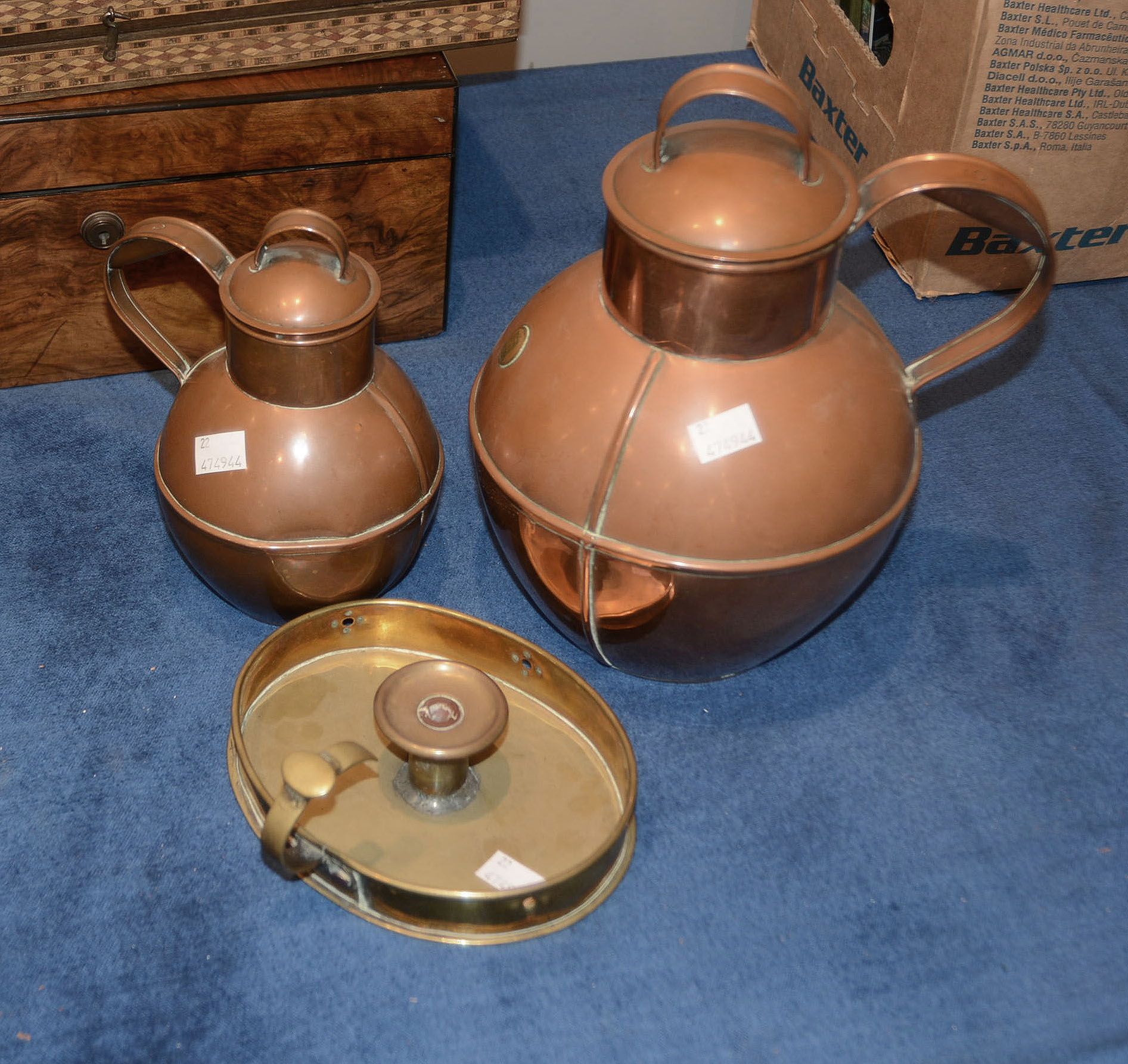 A small quantity of brass and copper items, including a Martins Guernsey six pint cream jug, a - Image 2 of 3