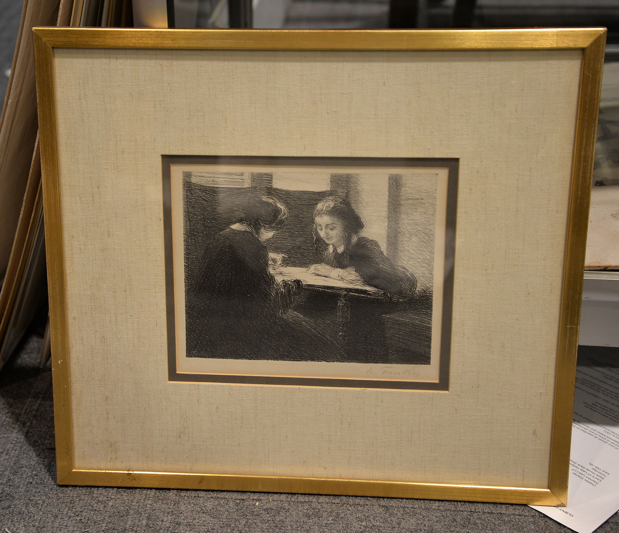 Henri Fantin-Latour (1836-1904) Les Brodeuses, circa 1898 Lithograph Signed in pencil Image: 17 x