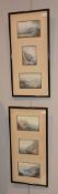 English School (late19th/early 20th century) Landscape views Six watercolours framed as two sets