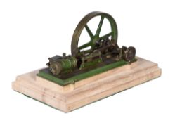 A well engineered model of a live steam horizontal mill engine, the single cylinder with connecting