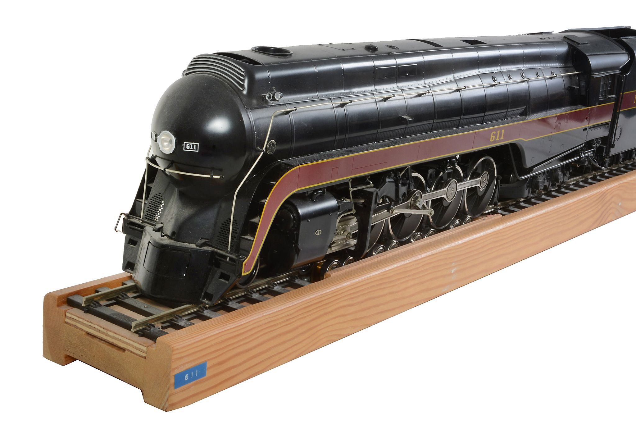 A gauge 1 model of a 4-8-4 Norfolk and Western tender Locomotive No.611, built by Aster and being - Image 2 of 3