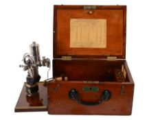 A Dobbie-McInnes steam indicator, contained in mahogany fitted case with chrome indicator with