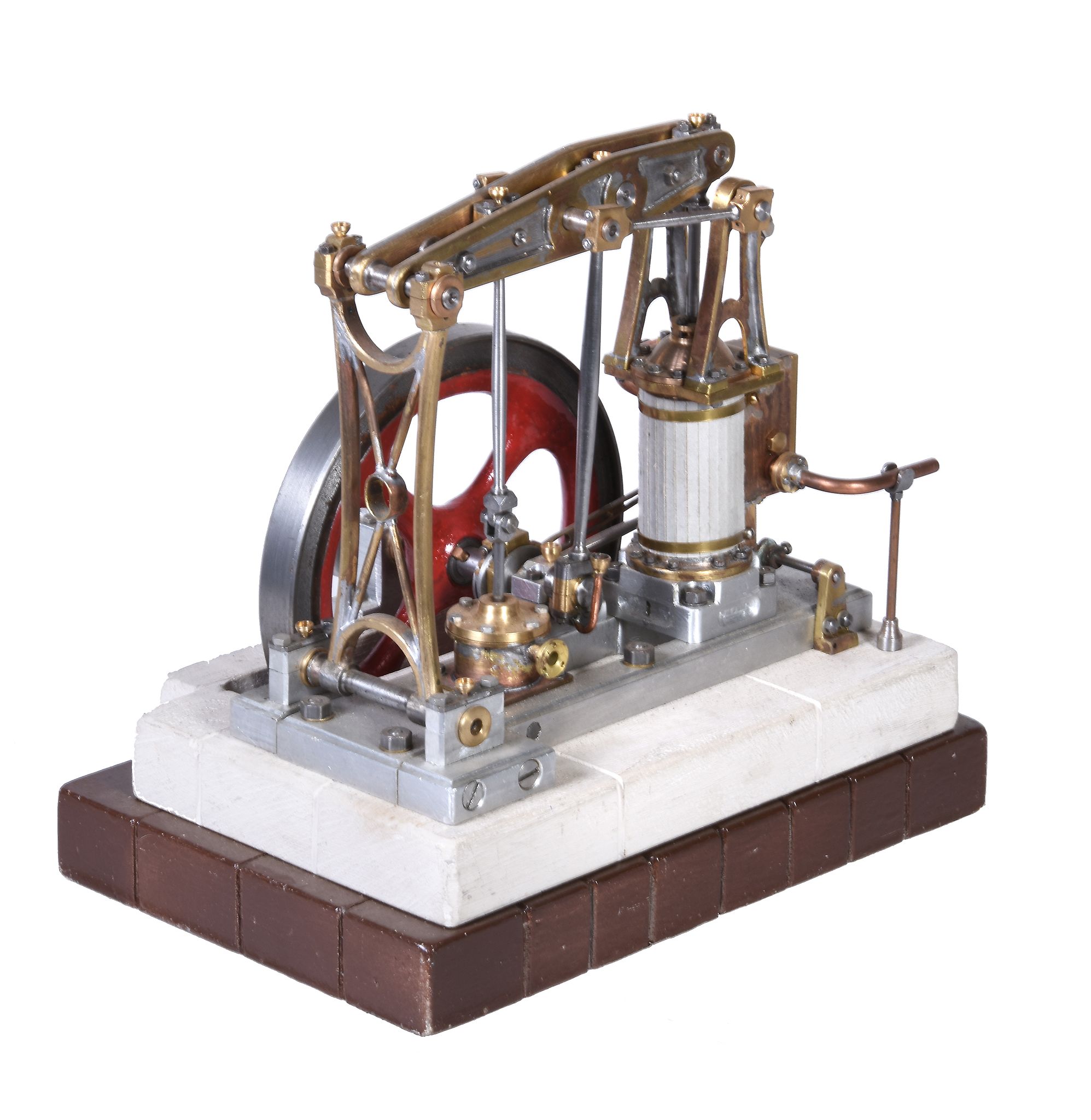 A well engineered model of a live steam grass hopper beam engine, having single lagged vertical - Image 2 of 2