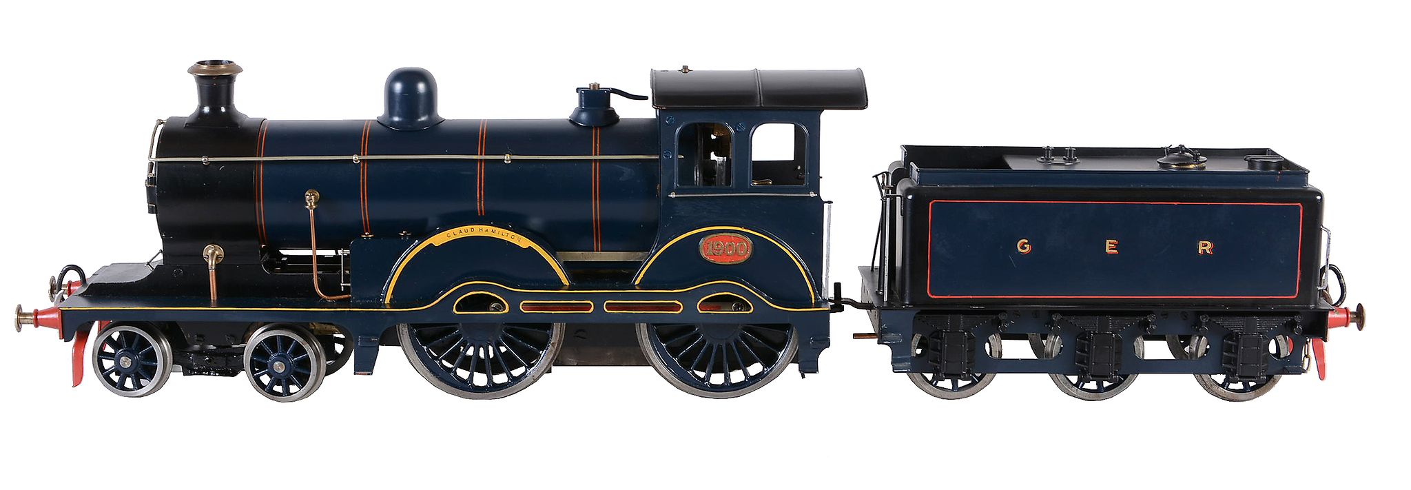 A fine gauge 3 Great Eastern Railway 4-4-0 tender locomotive No 1900 'Claude Hamilton', built from