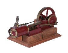 A well engineered model of a Tangye horizontal live steam mill engine, the model with disc crank,
