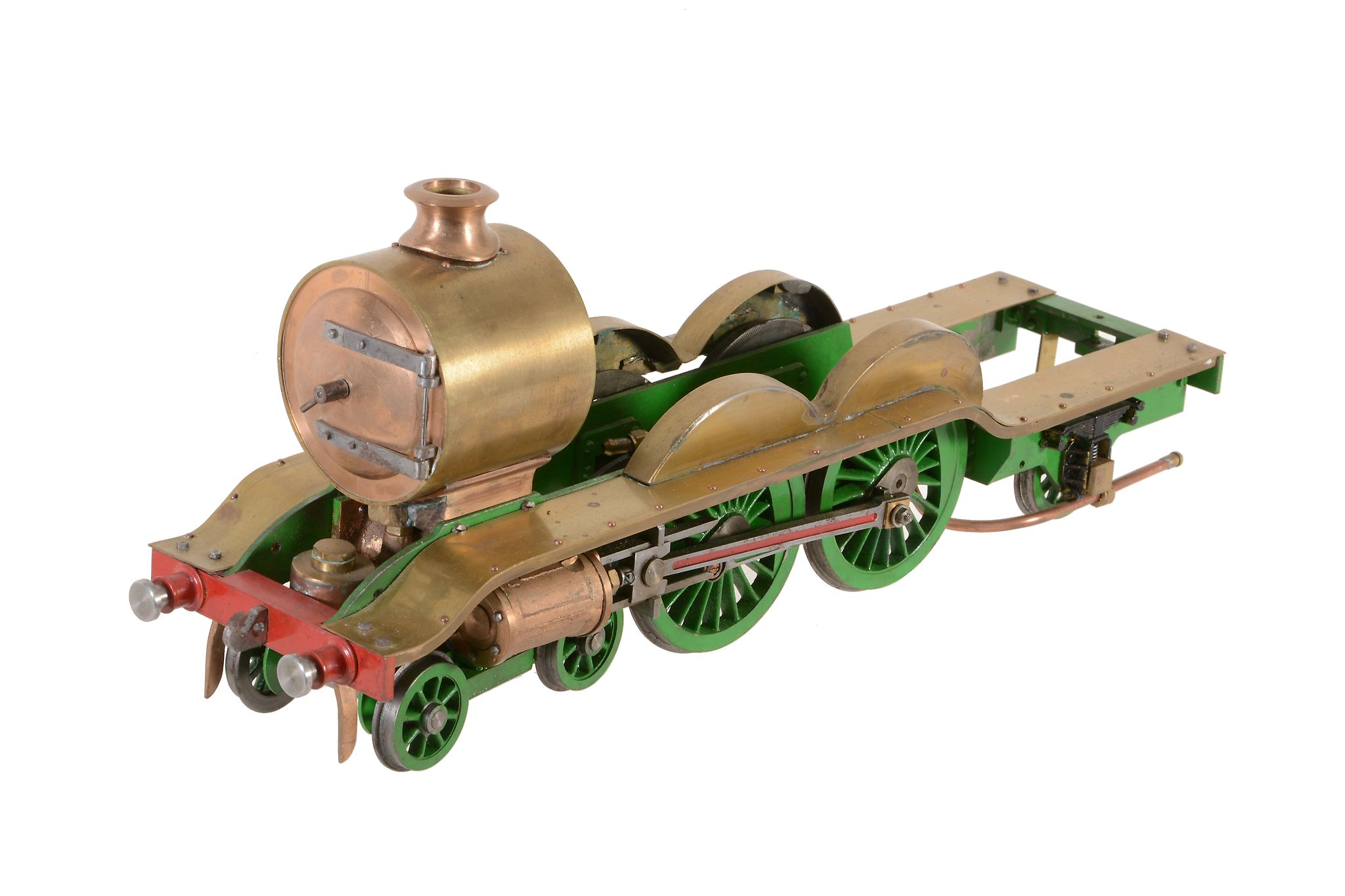 A part built model of a 2 1/2 inch gauge 4-4-0 'Atlantic' Class tender locomotive, no boiler - Image 2 of 3