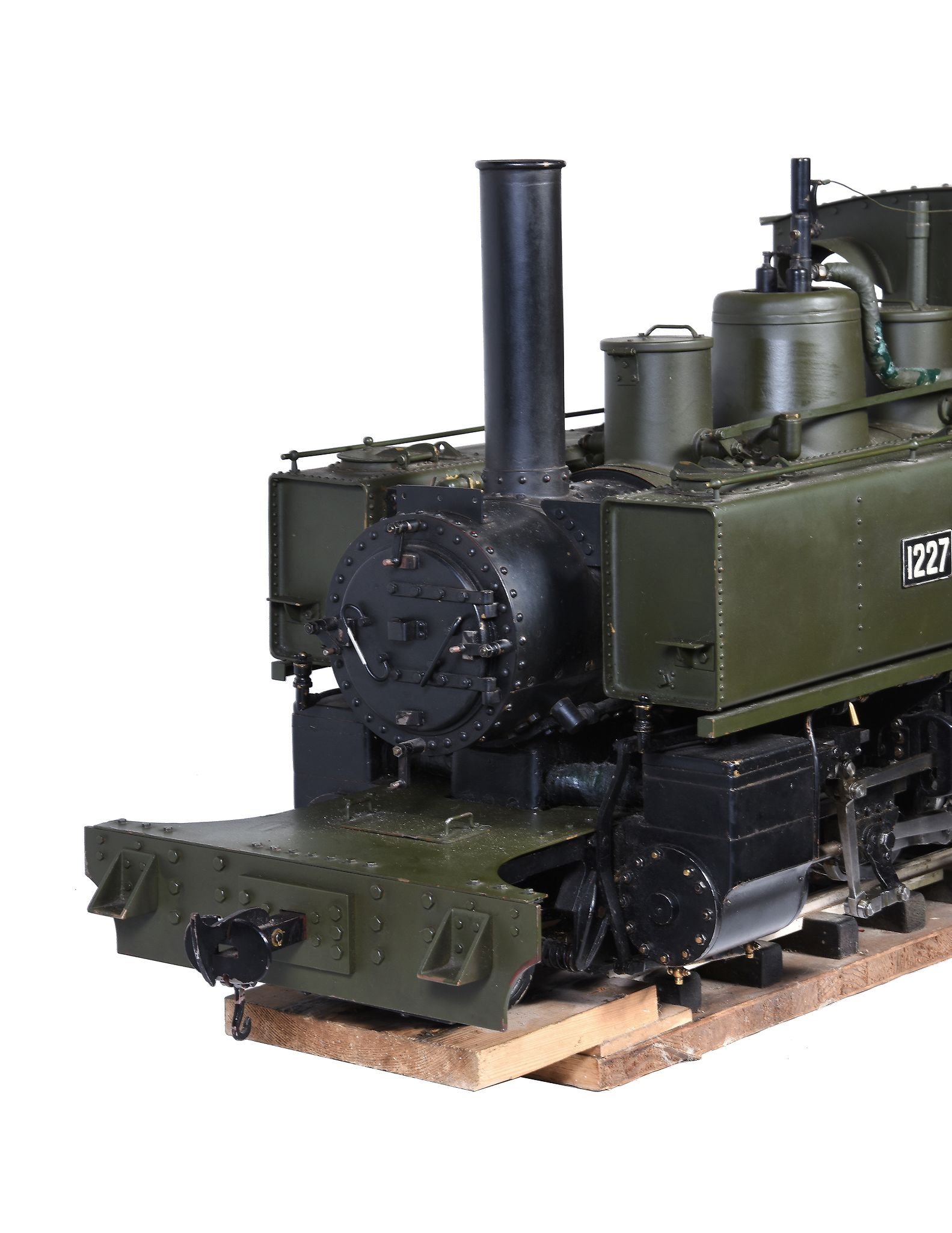 An exhibition quality model of a 3 1/2 inch gauge WWI 2-6-2 side tank locomotive, No.1227, built to - Image 4 of 5