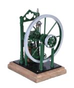 A well engineered 1 inch scale model of a Scotch crank live steam stationary engine, built to the