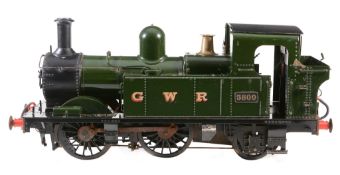 A well engineered model of a 7 1/4 inch gauge Great Western Railway 0-4-2 side tank locomotive No