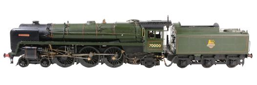 A 5 inch gauge model of a British Railways 4-6-2 tender locomotive 'Britannia', No.70000, built by