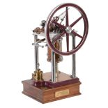 A well engineered model of a Bodmers Sliding Cylinder live steam stationary engine, built by the