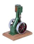 A well engineered freelance model of a live steam vertical stationary engine, built to a design by