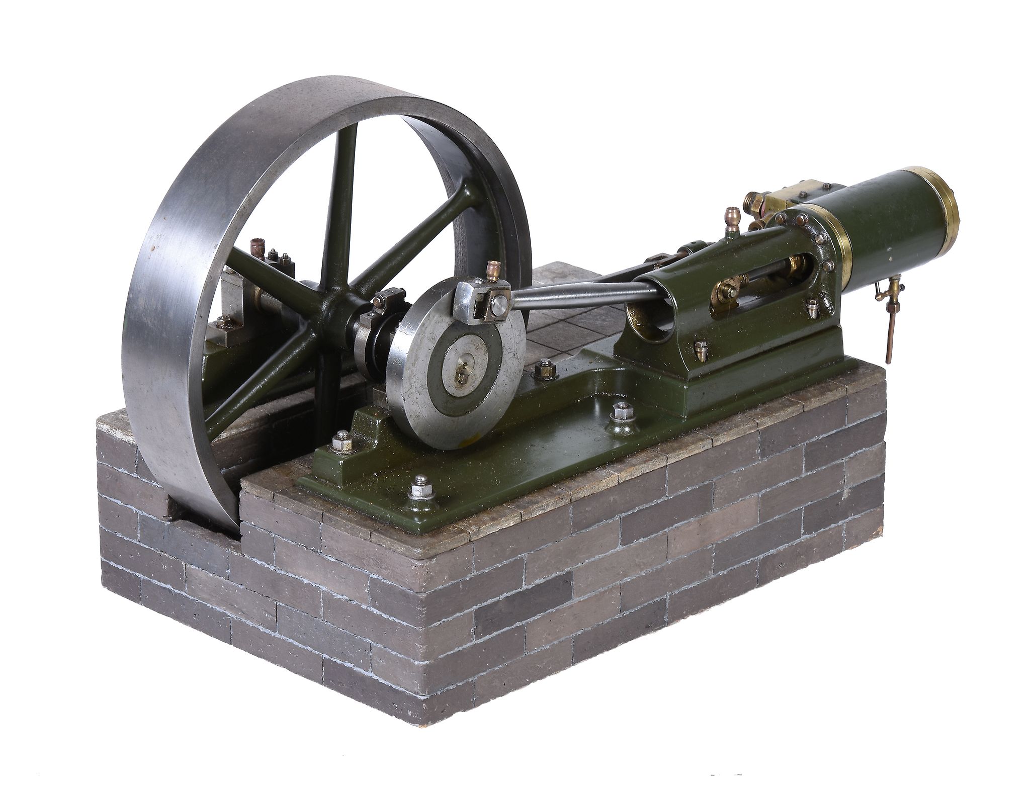 A well engineered horizontal live steam mill engine, having single cylinder with trunk guide, - Image 2 of 2