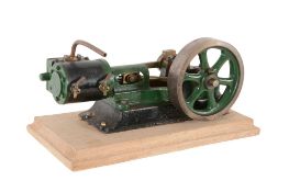 A model of a Stuart Turner No 8 horizontal live steam mill engine, the single cylinder 1" bore by