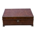 Dunhill, a burr wood table cigar box, attached label Alfred Dunhill Ltd London , with lacquered