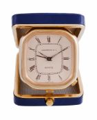 Hausmann & Co., a travelling alarm clock, no. 1830-Q, circa 1990, quartz alarm movement, beige