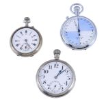 Jupiter B & B, a Swiss keyless wind 4 minute open face pocket stop watch, no. 281086, lever