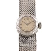 Rolex, Orchid, ref. 9303, a lady's 18 carat white gold bracelet wristwatch, circa 1960, manual wind