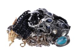 A small collection of costume jewellery, to include various necklaces; rings; and bracelets