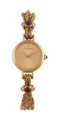 Baume & Mercier, ref. 36672, a lady's 18 carat gold, diamond and cabochon ruby bracelet wristwatch,