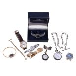 A collection of watches, to include: Rotary, a lady's stainless steel bracelet wristwatch, circa