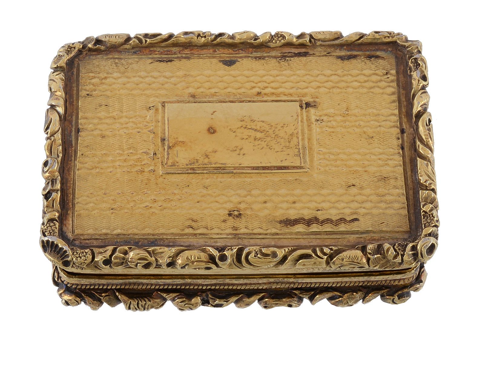 A George IV silver gilt rectangular in memoriam vinaigrette by Ledsam, Vale & Wheeler, Birmingham - Image 2 of 3
