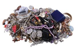 * A collection of costume jewellery, including: bracelets; necklaces; earrings; rings; and other