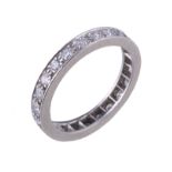 A 1950s diamond eternity ring, set throughout with eight cut diamonds, approximately 0.60 carats