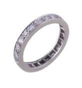 A 1950s diamond eternity ring, set throughout with eight cut diamonds, approximately 0.60 carats