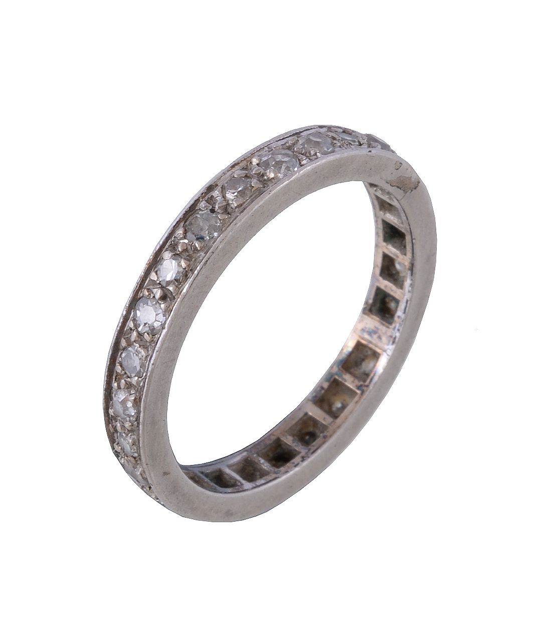A diamond eternity ring, set with eight cut diamonds, approximately 0.37 carats total, finger size