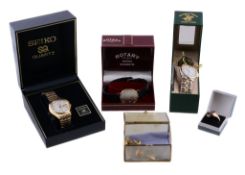Rotary, ref. 25983, a 9 carat gold wristwatch, hallmarked London 1984, quartz movement, 7 jewels,