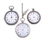 H. Samuel, a silver open face pocket watch, no. 1547115, import mark for London 1926, three quarter