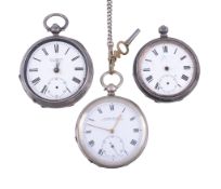 H. Samuel, a silver open face pocket watch, no. 1547115, import mark for London 1926, three quarter