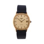 Longines, ref. 4197 994, a gold plated wristwatch, no. 18371753, circa 1980, automatic movement, 25