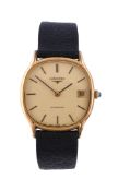 Longines, ref. 4197 994, a gold plated wristwatch, no. 18371753, circa 1980, automatic movement, 25