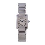 Cartier, Tank Francaise, ref. 2384, a lady's stainless steel bracelet wristwatch, no. 844700CD,