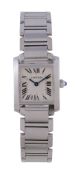 Cartier, Tank Francaise, ref. 2384, a lady's stainless steel bracelet wristwatch, no. 844700CD,
