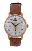 Record, Datofix, ref. 236, a gold plated wristwatch, no. 764504,, circa 1950, manual wind movement,