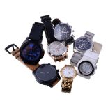 A collection of assorted watches, to include examples by Casio, Citizen and Hugo Boss. All