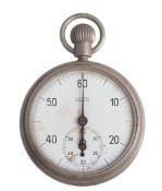 A. Schuchmann, Wilhemshaven, a German World War II keyless wind open face torpedo timer stop watch,