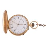 An 18 carat gold keyless wind full hunter pocket watch, no. 149307, hallmarked Chester 1902, three